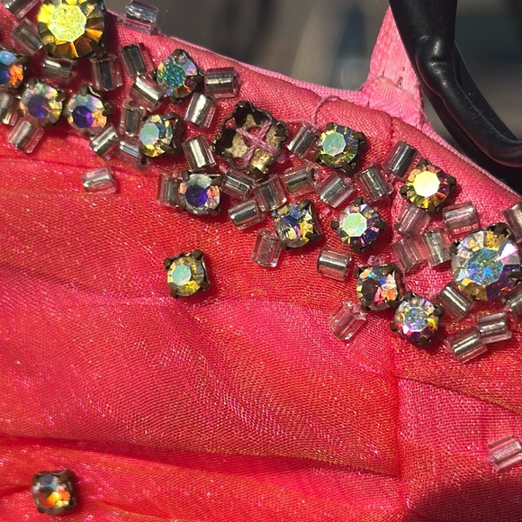 Crown Collection Pink Ruched Ruffled Prom Gown - Picture 6 of 11